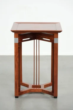 Table d'appoint Art Déco haute avec plateau amovible