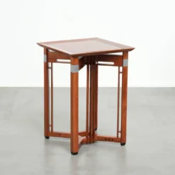 Table d'appoint Art Déco haute avec plateau amovible