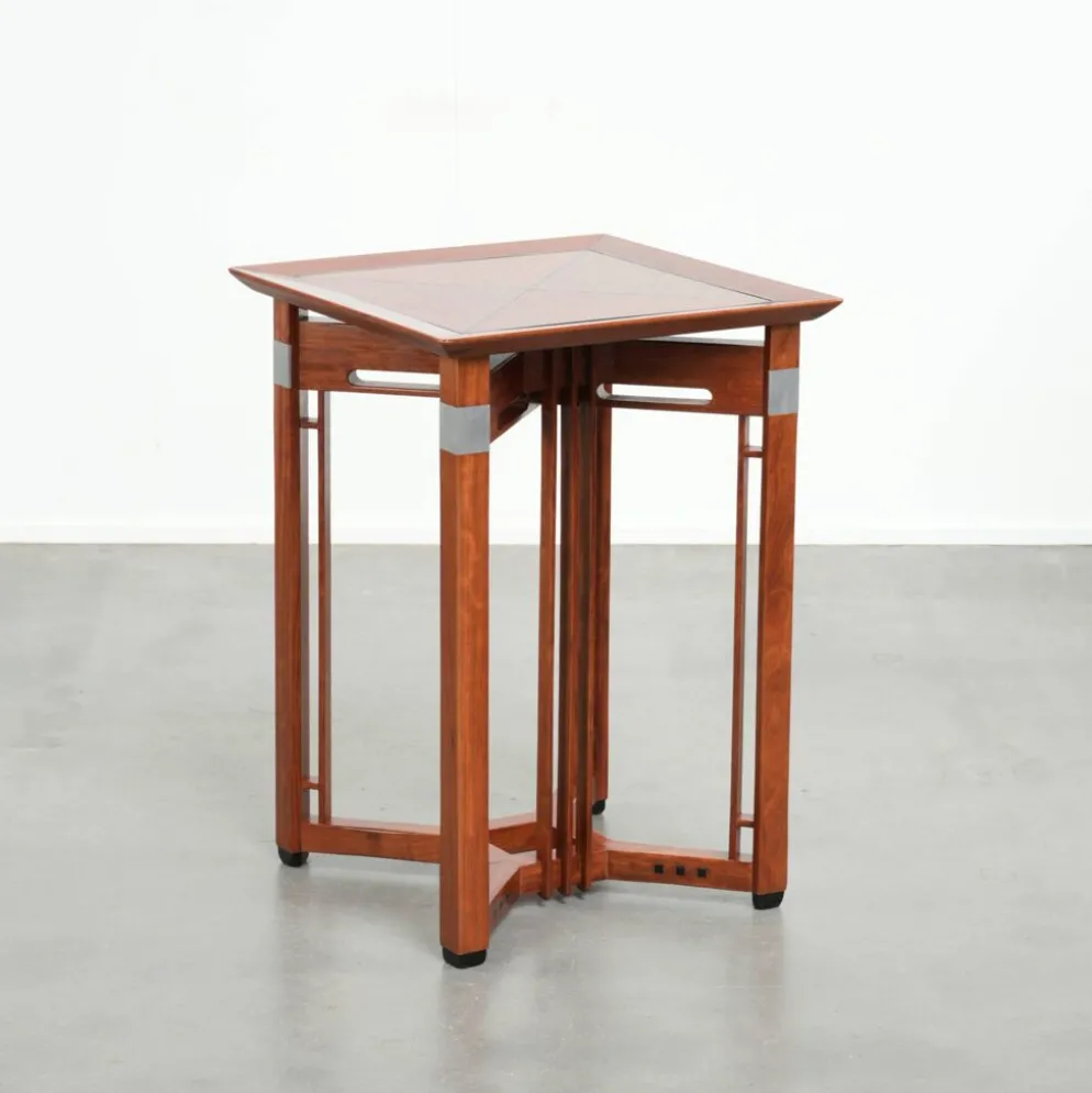 Table d'appoint Art Déco haute avec plateau amovible