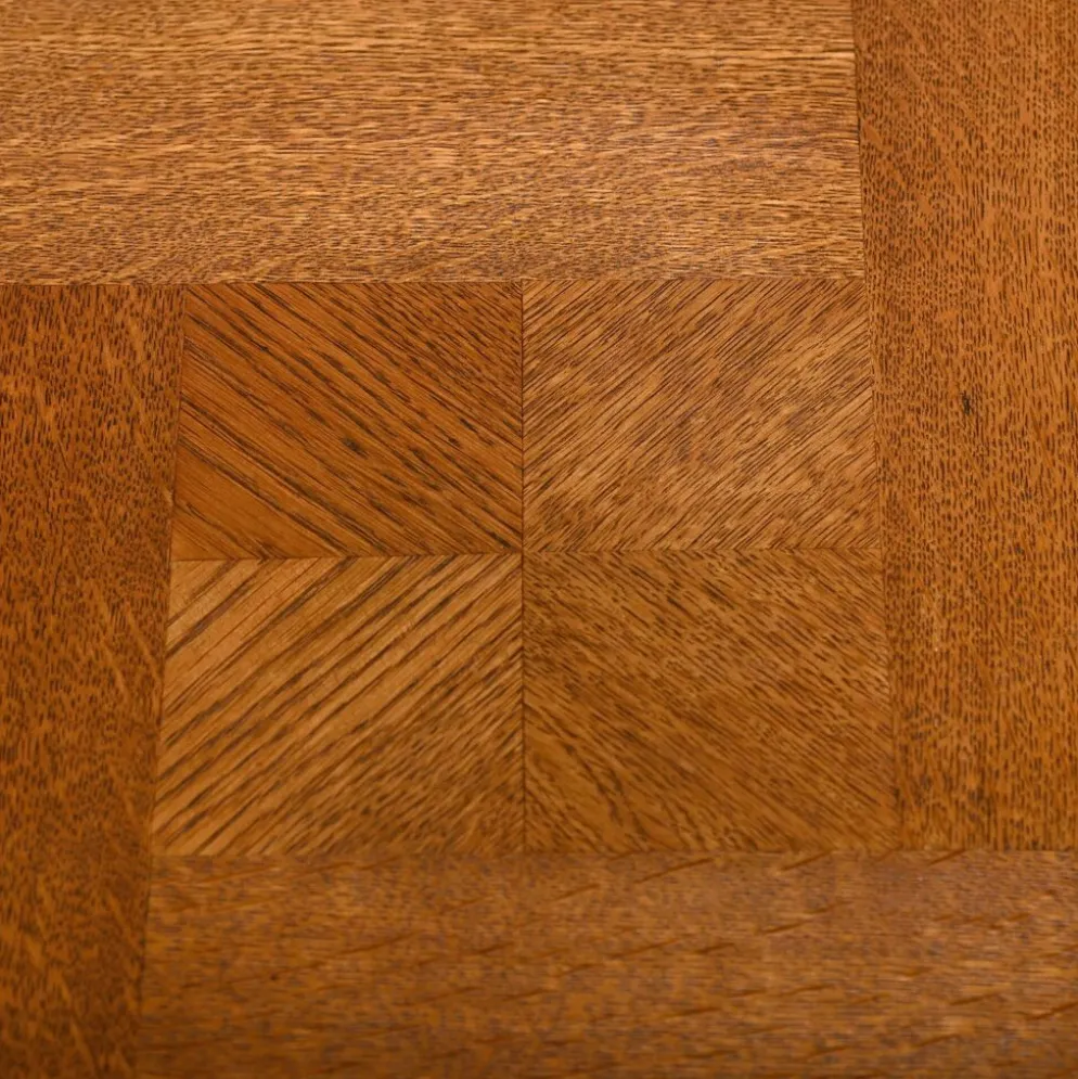 Table d'appoint Art Déco néerlandaise de l'École d'Amsterdam en chêne massif et plaqué.