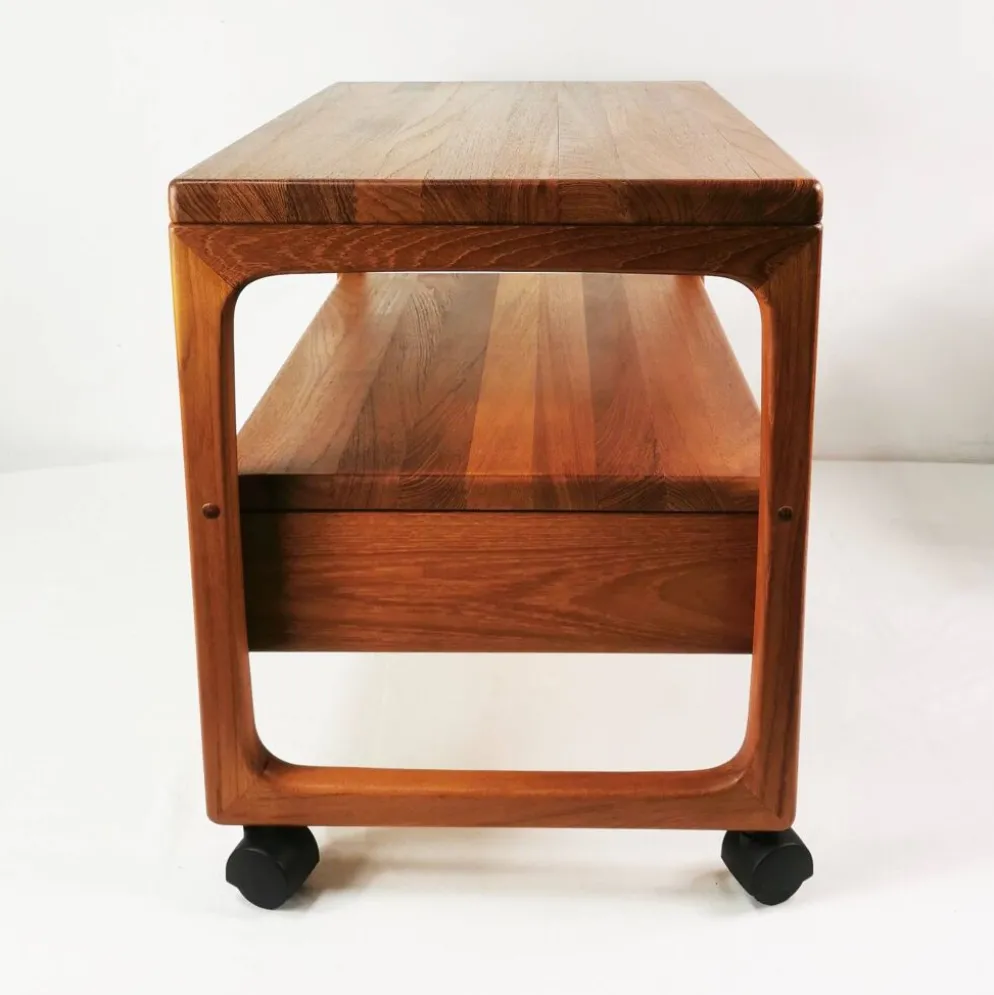 Table d'appoint, bar en teck, milieu du siècle, BR Mobler, conçu par Peter Brink, Danemark.