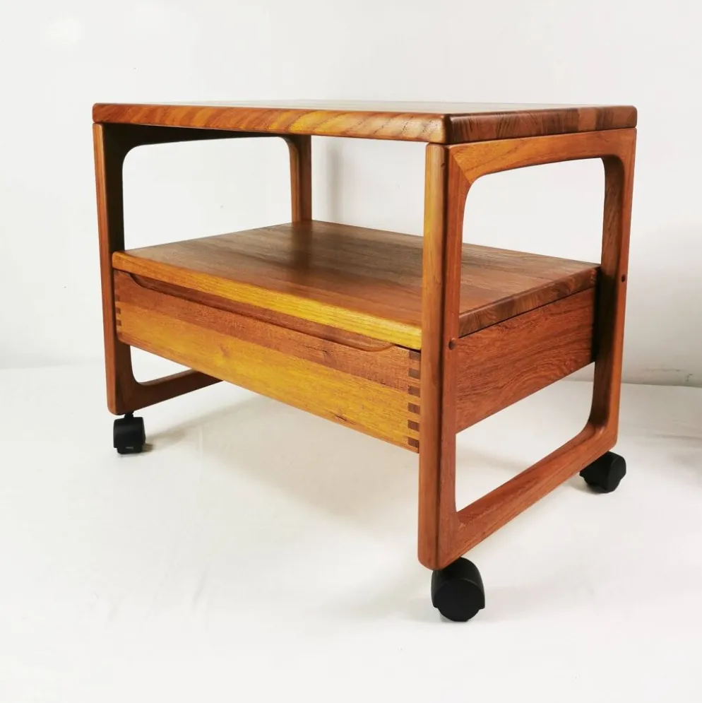 Table d'appoint, bar en teck, milieu du siècle, BR Mobler, conçu par Peter Brink, Danemark.