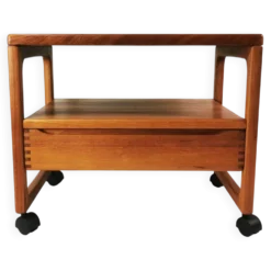 Table d'appoint, bar en teck, milieu du siècle, BR Mobler, conçu par Peter Brink, Danemark.
