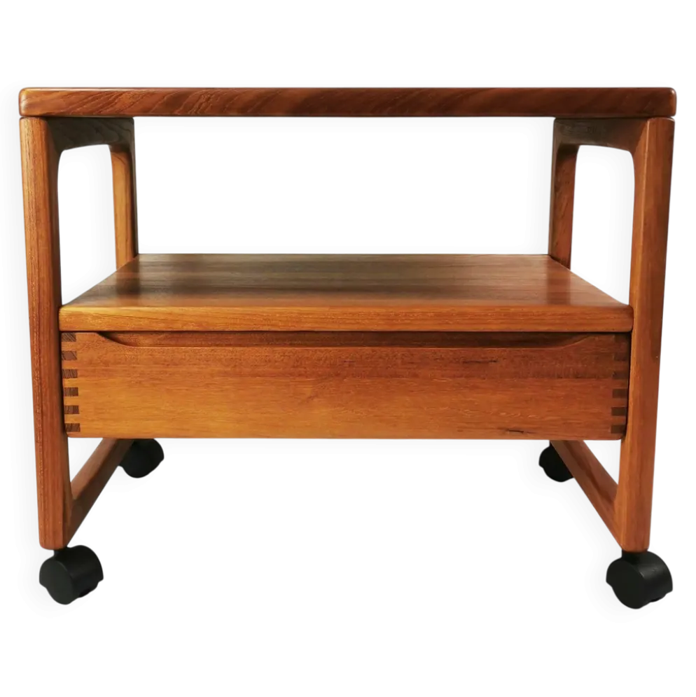 Table d'appoint, bar en teck, milieu du siècle, BR Mobler, conçu par Peter Brink, Danemark.