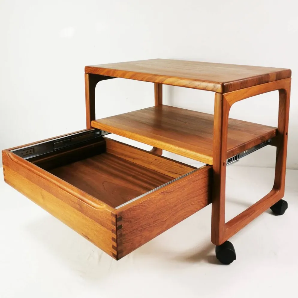 Table d'appoint, bar en teck, milieu du siècle, BR Mobler, conçu par Peter Brink, Danemark.