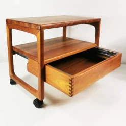Table d'appoint, bar en teck, milieu du siècle, BR Mobler, conçu par Peter Brink, Danemark.