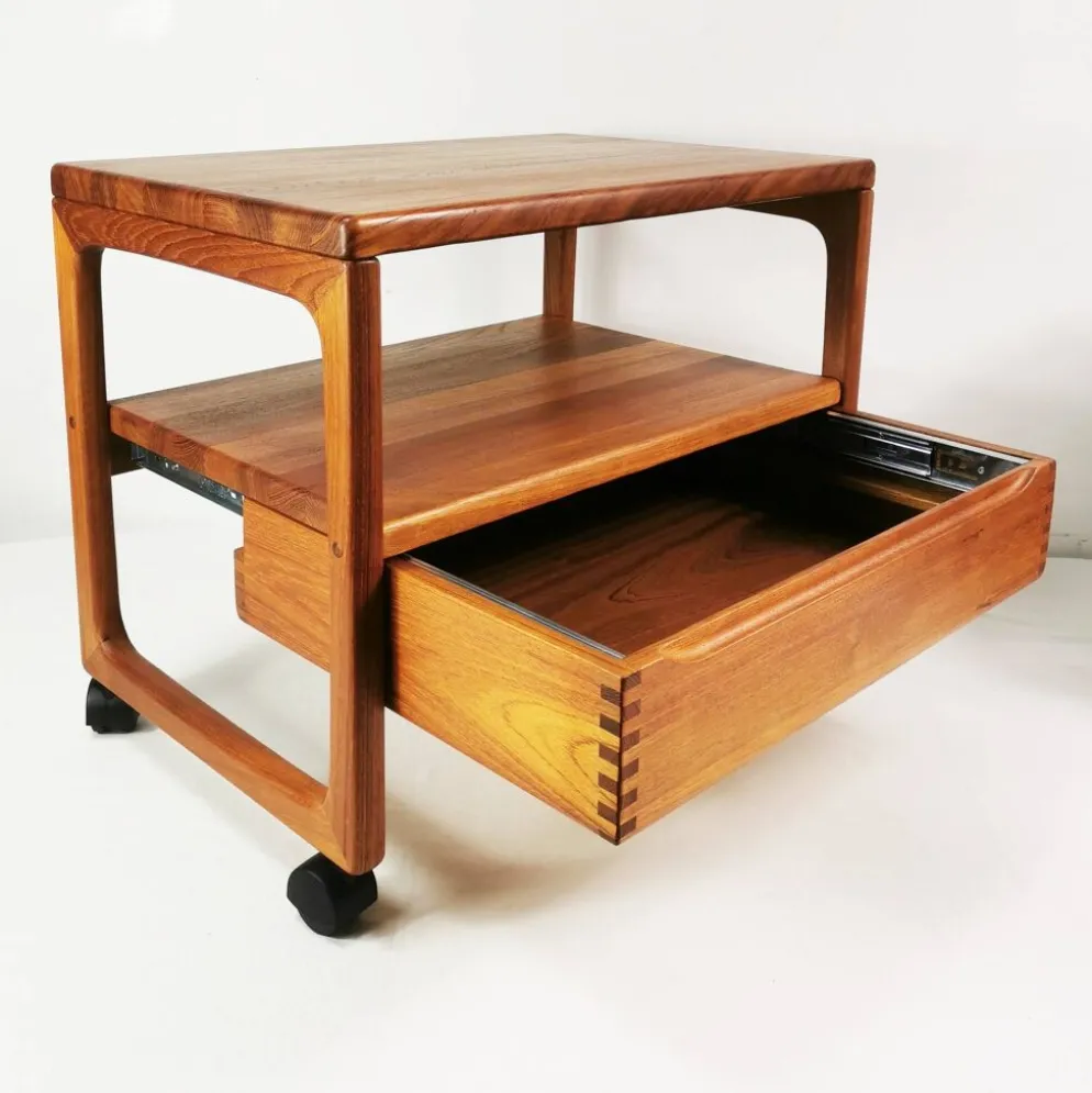 Table d'appoint, bar en teck, milieu du siècle, BR Mobler, conçu par Peter Brink, Danemark.