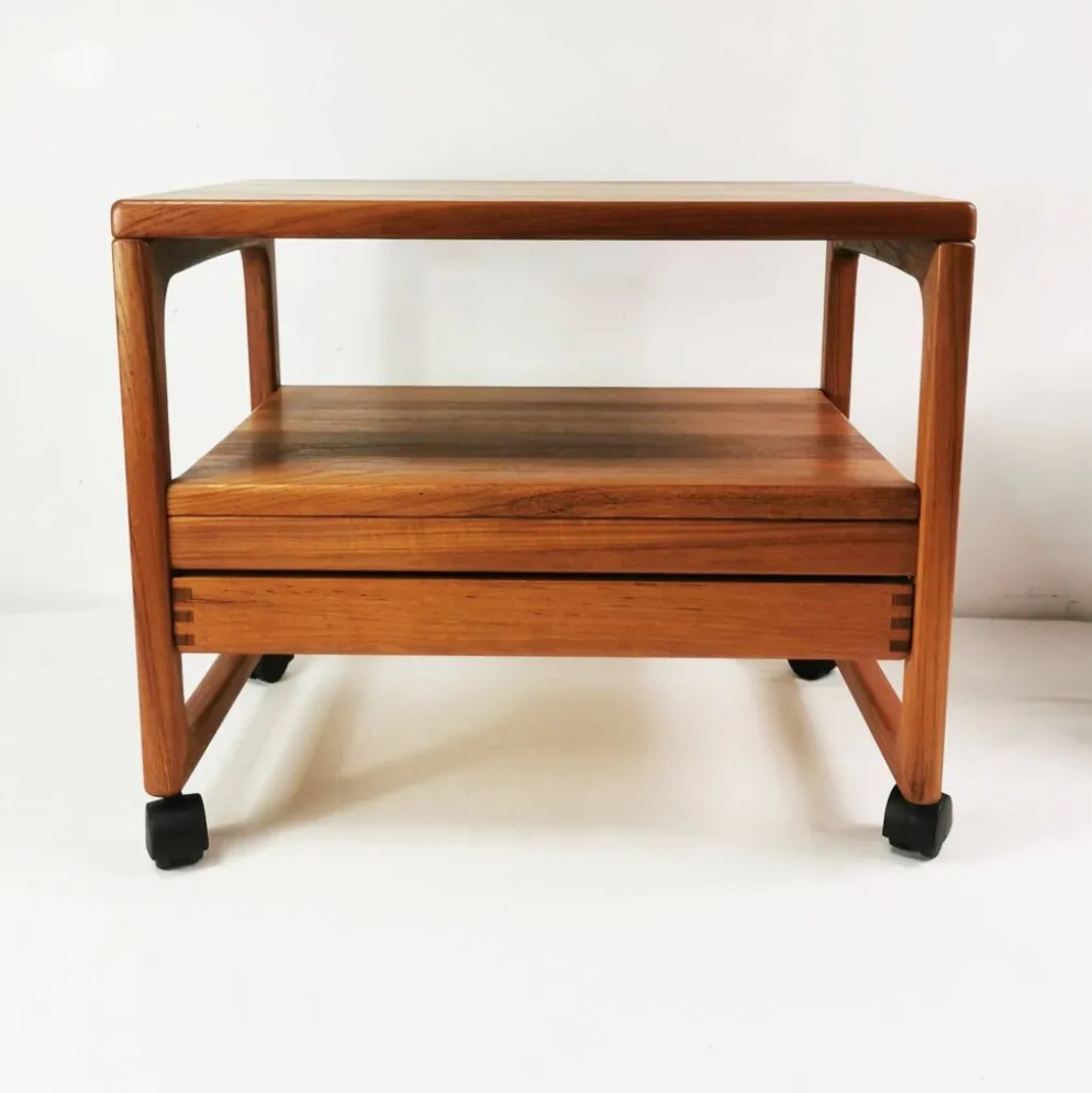 Table d'appoint, bar en teck, milieu du siècle, BR Mobler, conçu par Peter Brink, Danemark.