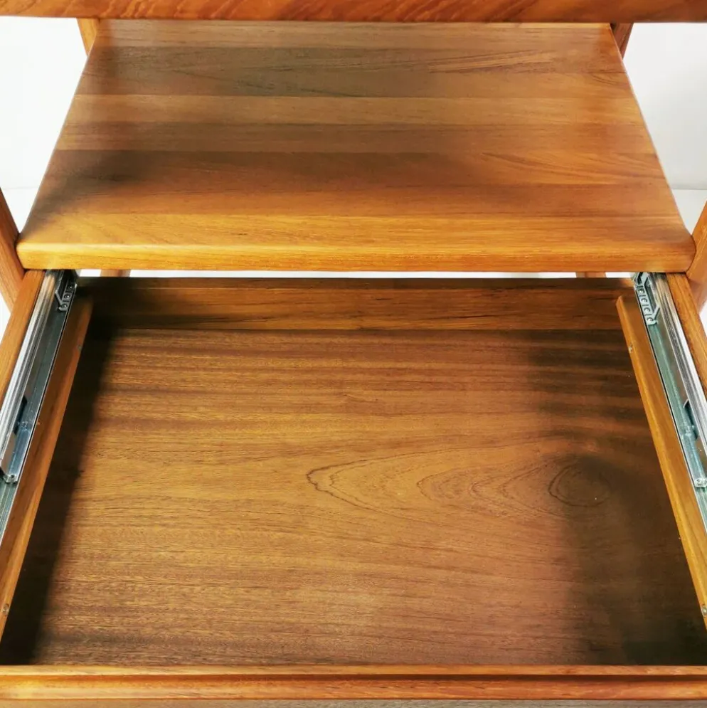 Table d'appoint, bar en teck, milieu du siècle, BR Mobler, conçu par Peter Brink, Danemark.