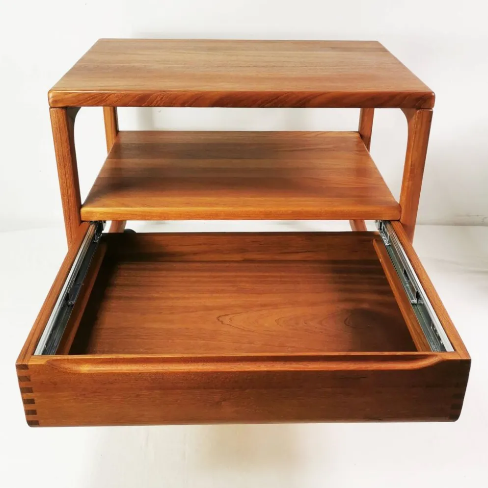 Table d'appoint, bar en teck, milieu du siècle, BR Mobler, conçu par Peter Brink, Danemark.