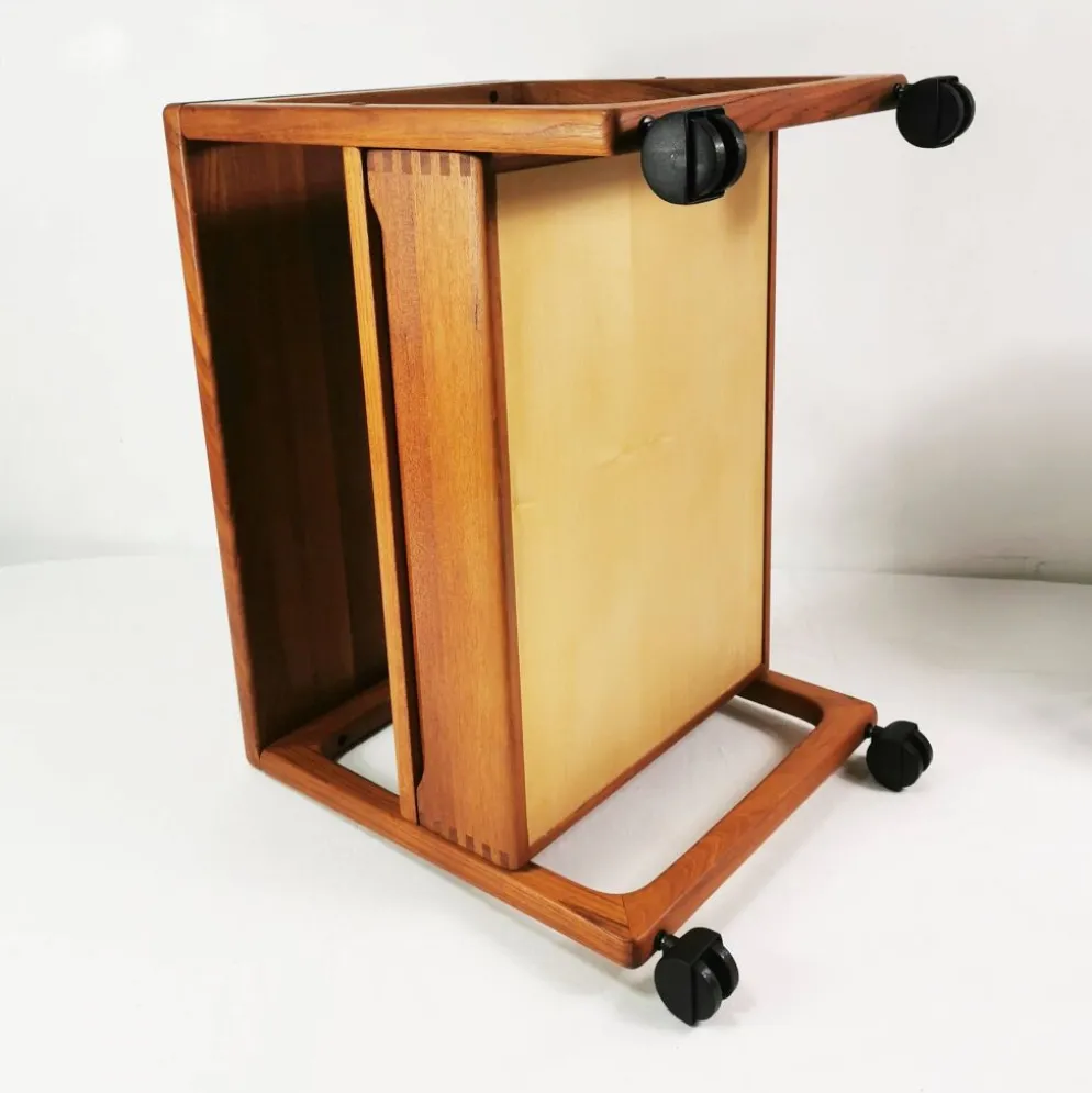 Table d'appoint, bar en teck, milieu du siècle, BR Mobler, conçu par Peter Brink, Danemark.