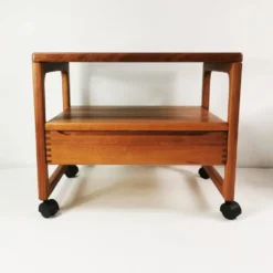 Table d'appoint, bar en teck, milieu du siècle, BR Mobler, conçu par Peter Brink, Danemark.