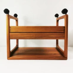Table d'appoint, bar en teck, milieu du siècle, BR Mobler, conçu par Peter Brink, Danemark.