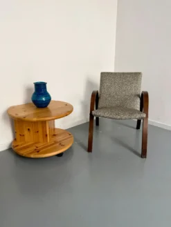 Table d’appoint bout de canapé X2 pin massif design années 70