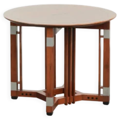 Table d'appoint/café ronde au design Art Déco