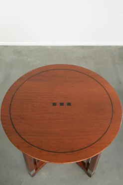 Table d'appoint/café ronde au design Art Déco