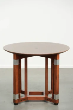 Table d'appoint/café ronde au design Art Déco