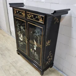Table d'appoint chinoise vintage / cabinet / cabinet laqué / bohémien