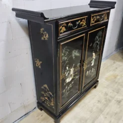 Table d'appoint chinoise vintage / cabinet / cabinet laqué / bohémien