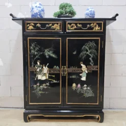 Table d'appoint chinoise vintage / cabinet / cabinet laqué / bohémien
