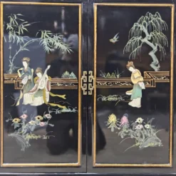 Table d'appoint chinoise vintage / cabinet / cabinet laqué / bohémien