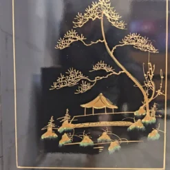 Table d'appoint chinoise vintage / cabinet / cabinet laqué / bohémien
