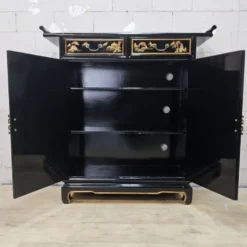 Table d'appoint chinoise vintage / cabinet / cabinet laqué / bohémien