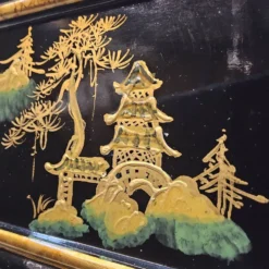 Table d'appoint chinoise vintage / cabinet / cabinet laqué / bohémien