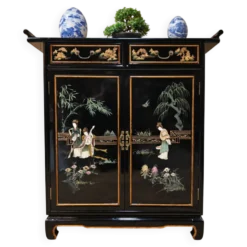 Table d'appoint chinoise vintage / cabinet / cabinet laqué / bohémien