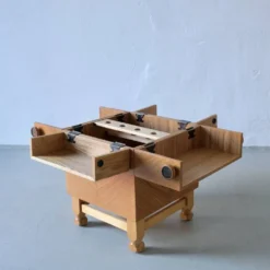 Table d'appoint de bar en chêne style années 60