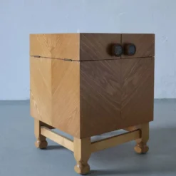 Table d'appoint de bar en chêne style années 60
