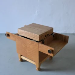 Table d'appoint de bar en chêne style années 60