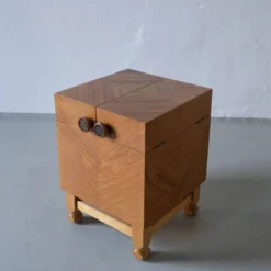 Table d'appoint de bar en chêne style années 60
