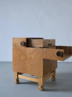 Table d'appoint de bar en chêne style années 60