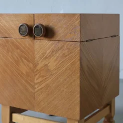 Table d'appoint de bar en chêne style années 60