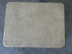 Table d’appoint en bambou et rotin avec porte-revues – Années