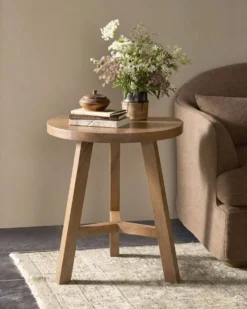 Table d'appoint en bois de manguier massif