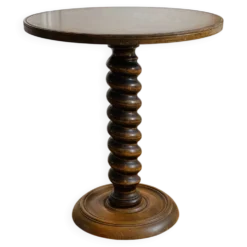 Table d’appoint en bois tourné