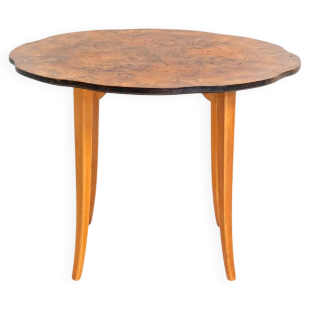 Table d'appoint en bouleau, Suède, années 1940