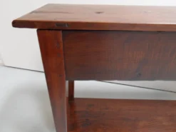 Table d'appoint en chêne ancien avec 2 tiroirs