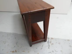 Table d'appoint en chêne ancien avec 2 tiroirs