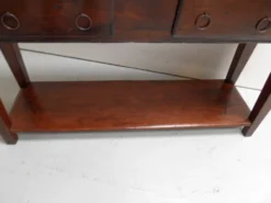Table d'appoint en chêne ancien avec 2 tiroirs