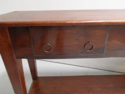 Table d'appoint en chêne ancien avec 2 tiroirs
