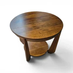 Table d'appoint en chêne Art Déco des années 1930