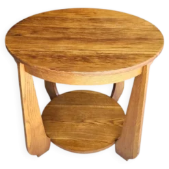 Table d'appoint en chêne Art Déco des années 1930