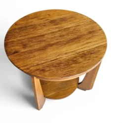 Table d'appoint en chêne Art Déco des années 1930