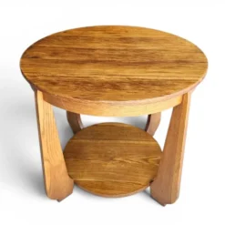 Table d'appoint en chêne Art Déco des années 1930