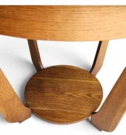 Table d'appoint en chêne Art Déco des années 1930
