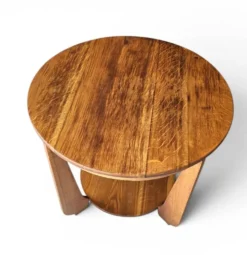 Table d'appoint en chêne Art Déco des années 1930
