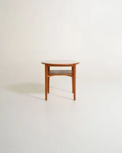 Table d'appoint en chêne et stratifié, Ferdinand Lundqvist, années 1950-1960.